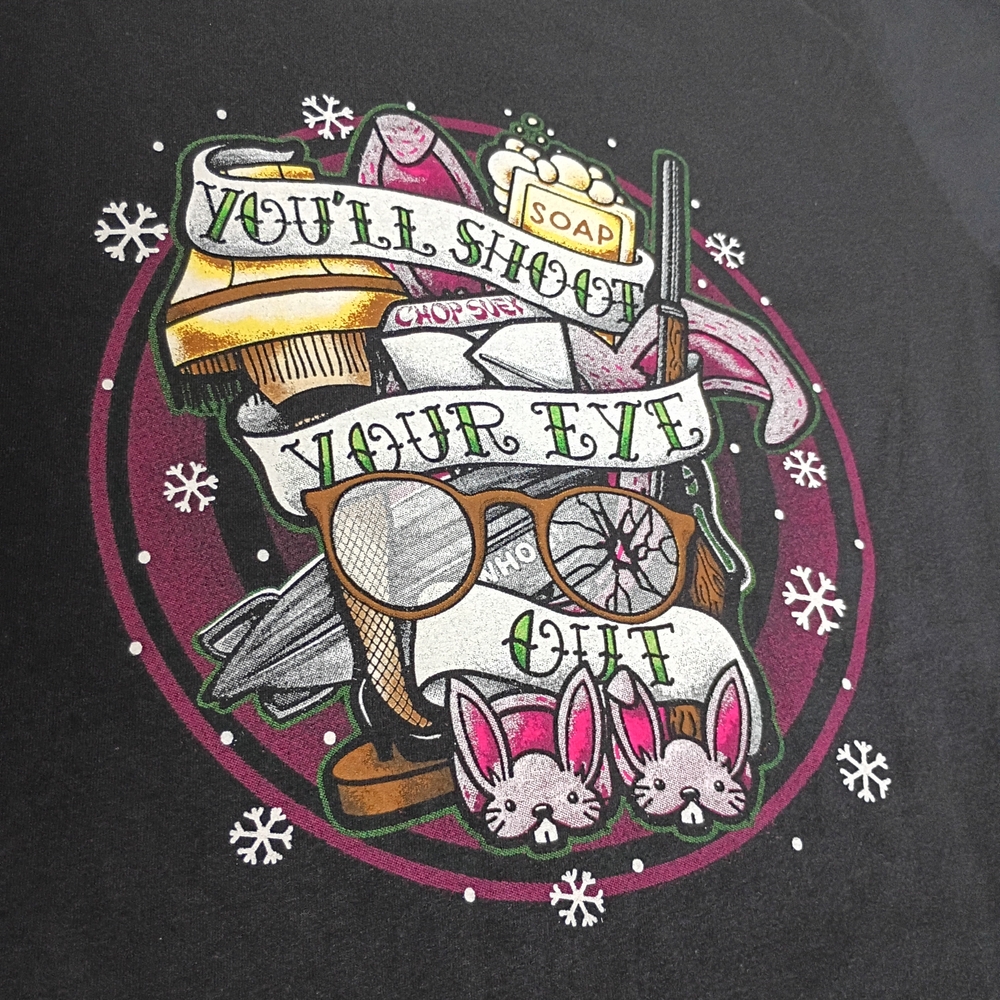 American Apparel Sz S A Christmas Story You'll Shoot Your Eye Out Graphic Tee